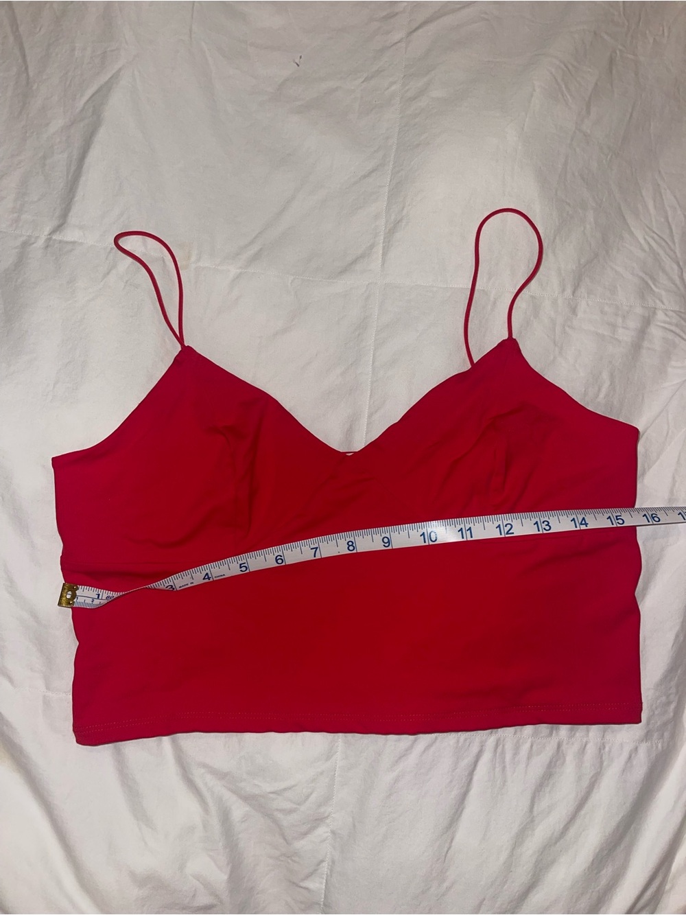 Garage Red Spaghetti-Strap Cropped Cami